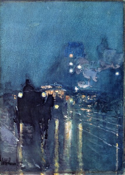 Nocturne, Railway Crossing, Chicago