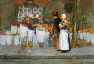 Woman Sellillng Flowers