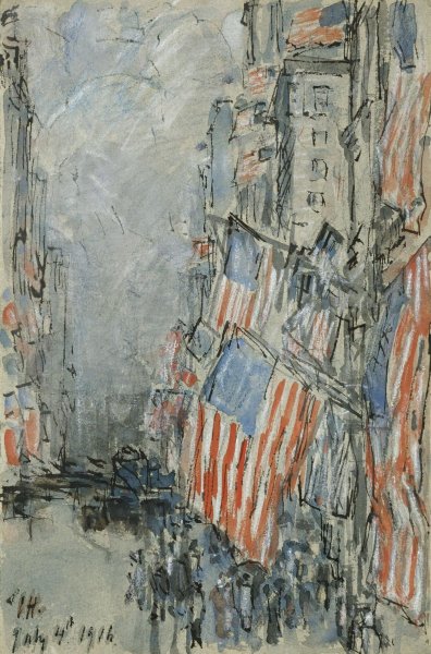 Flag Day, Fifth Avenue, July 4th 1916