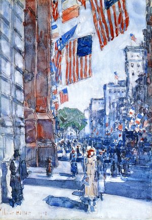 Frederick Childe Hassam - Flags, Fifth Avenue